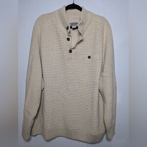 Duluth Trading Co. 2XL Heathered Sweater Heavy Knit  Henley Button Pullover